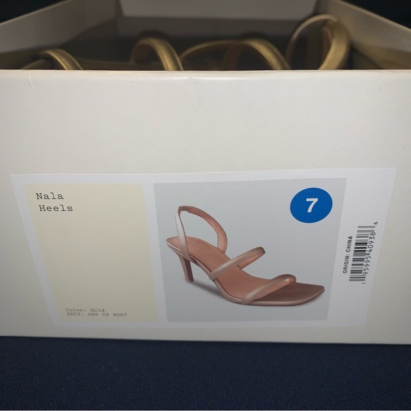A New Day Nala Strappy Gold Heels Size 7 - Picture 8 of 9